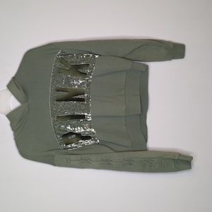 Pink Victoria's secret crop hoodie